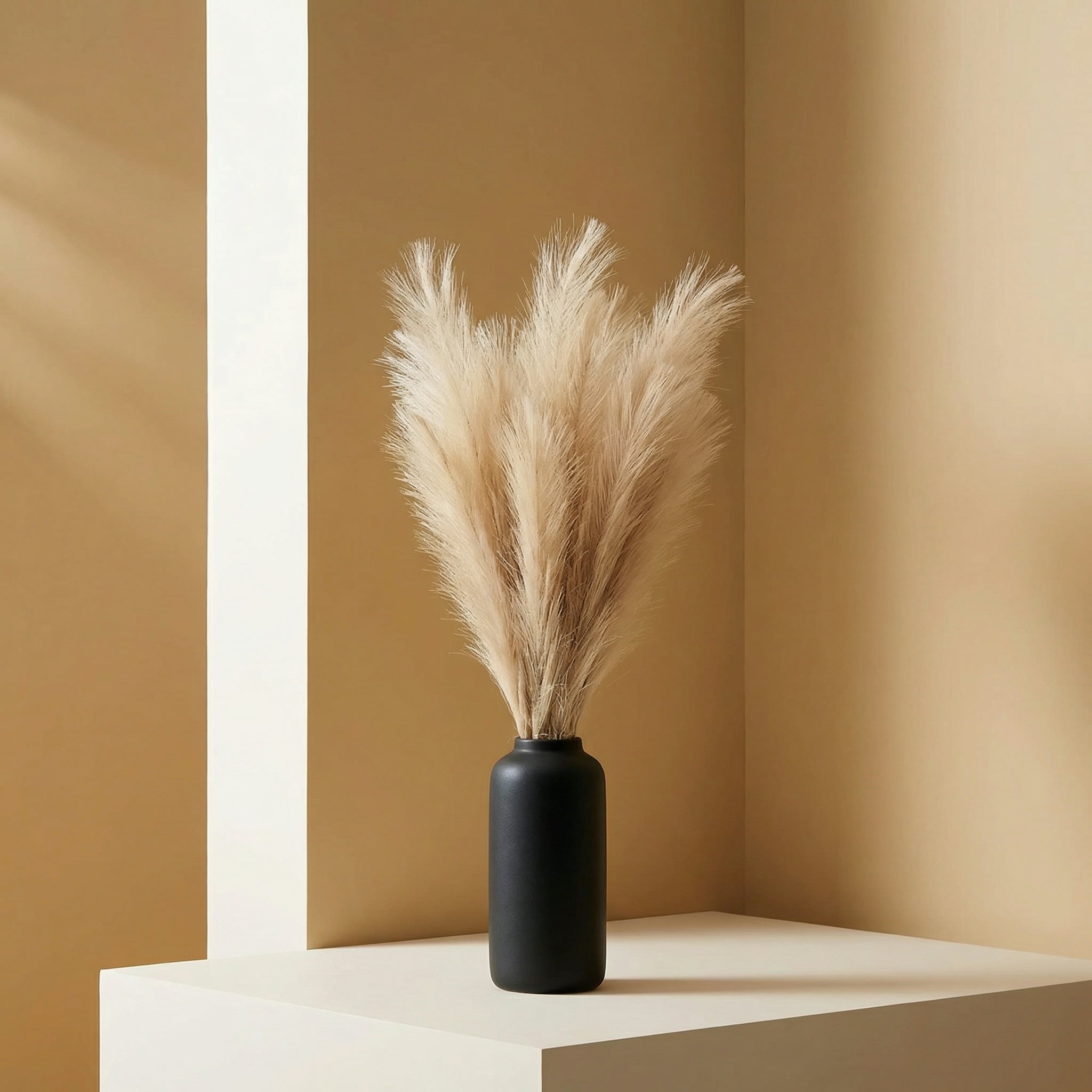 Pampas  97 cm (3 tiges)- Crème
