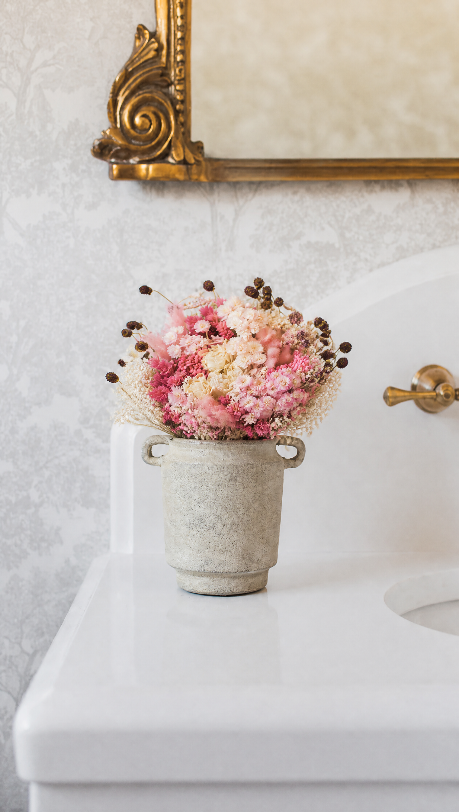 fleur séchée rose